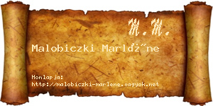 Malobiczki Marléne névjegykártya